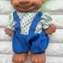Vintage Green Hair Troll In Shirt Blue Dungarees Used Please look at the pictures Image 5