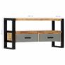 TV Cabinet 100x30x50 cm Solid Mango Wood Image 2