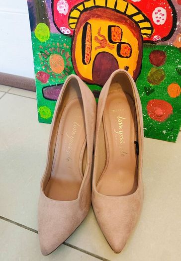 Light Pink Suede High Heels New Look
