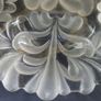 Vintage multi segment frosted glass serving platter Image 3