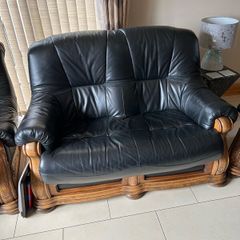 PRICE DROPPED 2 Seater Leather couches and chair