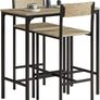 Bar table with 2 stools high back chairs Image 2
