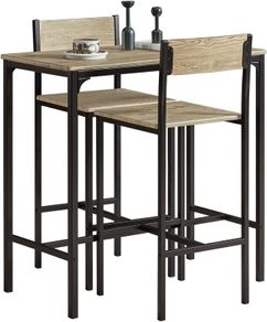 Bar table with 2 stools high back chairs