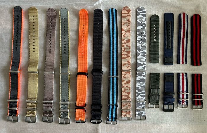 Nato nylon fabric 22mm watch straps