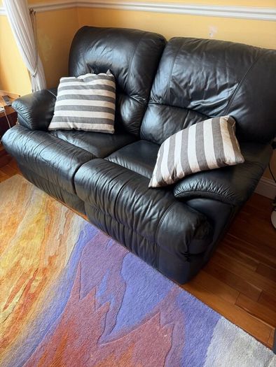 Leather suite of furniture