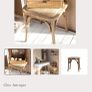 Small french rattan stool Image 4