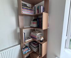 Corner bookshelve
