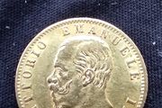 Gold Coin Italian 20  Lire Emanuele II
