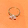 14K/ 14ct Yellow Gold Pearl Cluster Ring Image 3