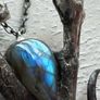 Raven Claws and Labradorite Molten Metal necklace Image 6
