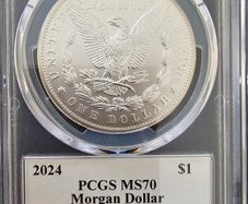 2024 Morgan Dollar PCGS MS70 Ultra Slab Official US Mint .999 Silver Coin