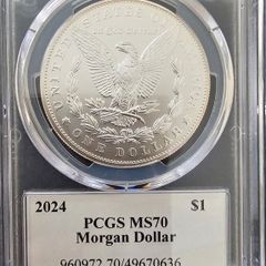 2024 Morgan Dollar PCGS MS70 Ultra Slab Official US Mint .999 Silver Coin