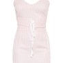 Pretty Little Thing Rust Stripe Tie Waist Dress New With Tags  Size UK12 CAN POST Image 2