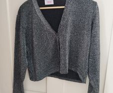 Savida silver metallic cardigan bolero