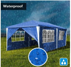 High Quality 3 x 6 m Gazebo Party Tent UV Marquee Protection Tent with 6 Side Panels and Waterproof Tent