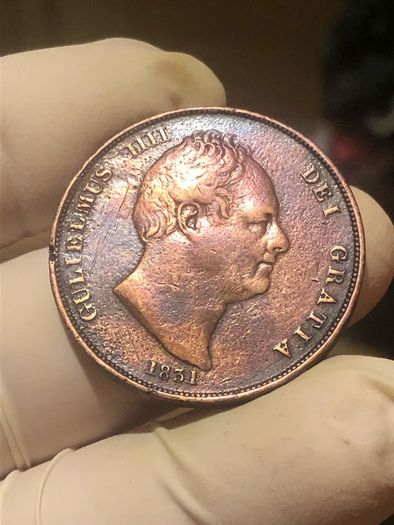 1831 Penny William IV Nice Grade With Toning