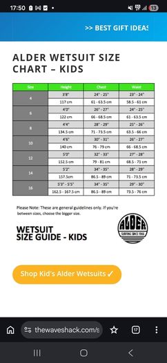 wetsuit size 4
