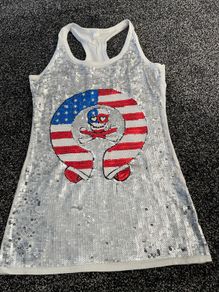 tank top skull sparkling