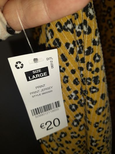 ladies new with tags yellow and black print dress open to offers