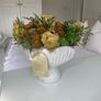 Autumnal faux flower display in ceramic vase Image 6