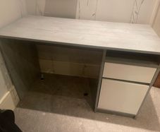Fabulous Very Solid 4Ft Grey Study Or Office Desk - Can Deliver