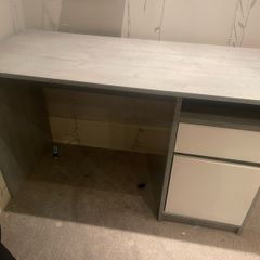 Fabulous Very Solid 4Ft Grey Study Or Office Desk - Can Deliver