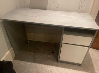 Fabulous Very Solid 4Ft Grey Study Or Office Desk - Can Deliver