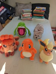 Pokemon, Ghostbusters and Minecraft Plush, Plushies Eevee, Charmander