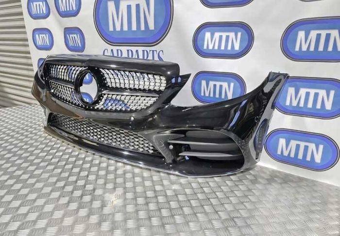 Front Bumper For Mercedes C Class W205 19-21 Facelift Models Amg Line Black C197
