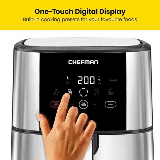 NEW SALE | TurboTouch Air Fryer, The Most Compact And Healthy Way To Cook Oil-Free, One-Touch Digital Controls And Shake Reminder