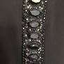 Wallis ladies black satin embellished shift dress size 10 Image 2