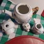 Vintage Chinese Owl & Pussycat, teapot & creamer Image 6