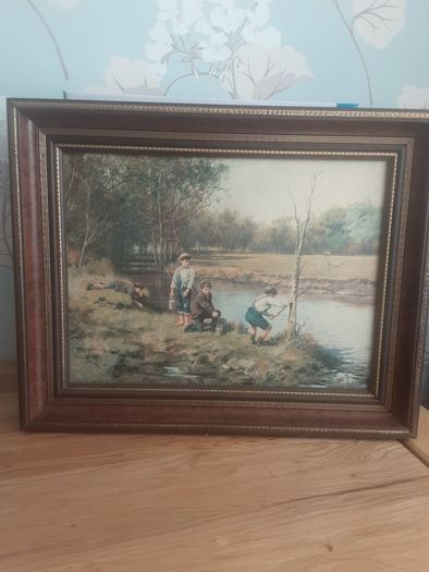 Framed Picture .. Excellent Quality Solid Walnut Frame