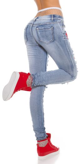 Skinny_Jeans_DeStroyed_look_with_patches__Color_JEANSBLUE size 36