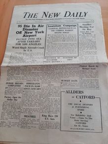 The New Daily 1962 vintage newspaper
