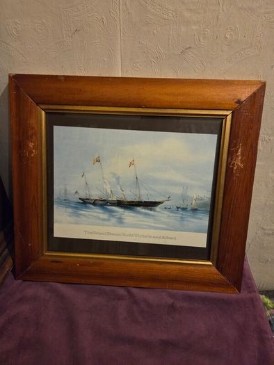 "The Royal Steam Yacht Victoria and Albert" Framed print