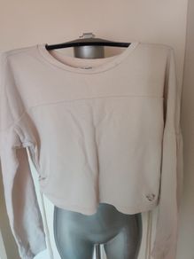 True Religion cream crop mesh back sweatshirt size S Postage included