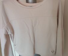 True Religion cream crop mesh back sweatshirt size S Postage included