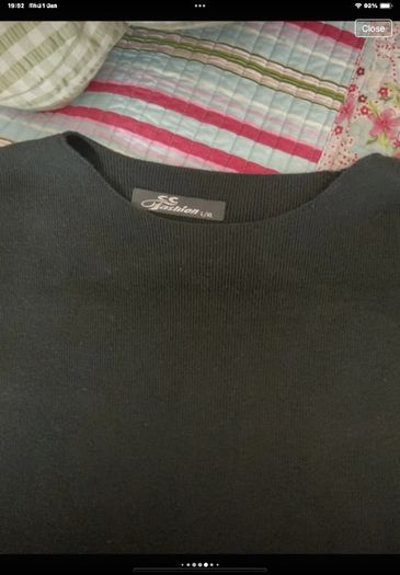 jumper black long statement jumper with fur sides detail and side slits cc fashion l/xlarge
