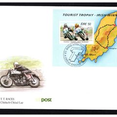 1996 Ireland Isle of Man TT (Tourist Trophy) Commemorative Stamp Miniature Sheet An Post First Day Cover (FDC)
