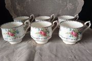 Highly collectable Vintage Royal Albert "Petit Point" six tea cups