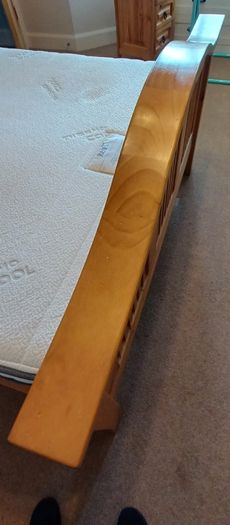 King size bed - solid oak