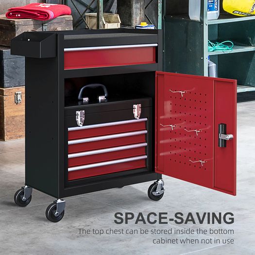 Heavy Duty Tool Storage Chest on Wheels Lockable Cabient