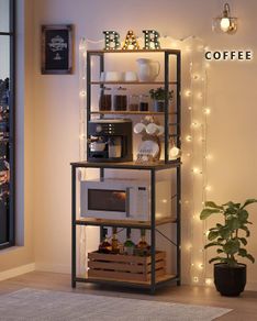 New 6 Shelves Kitchen Storage Rack (Brown)