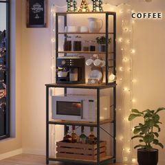 New 6 Shelves Kitchen Storage Rack (Brown)