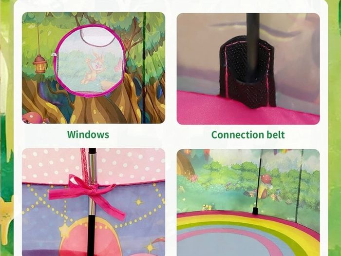 Kids Play Tent Fairy Princess Castle Play Tent for Girls, Pop Up Tents for Kids Portable Playhouse Outdoor and Indoor Rainbow Girls Tents with Carry Bag (FREE POSTAGE)