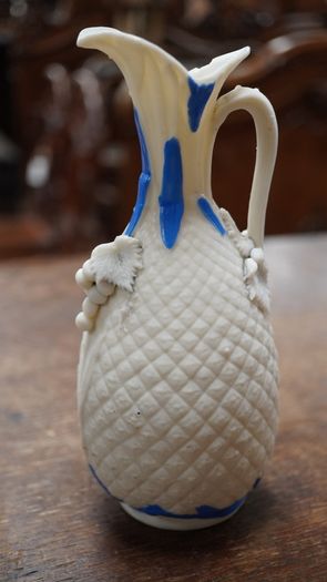Pair of Victorian Parian Ware Ewers