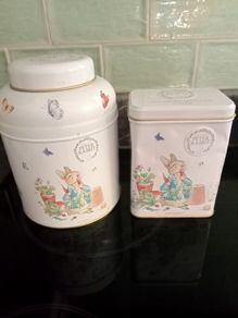 Peter Rabbit storage containers x 2