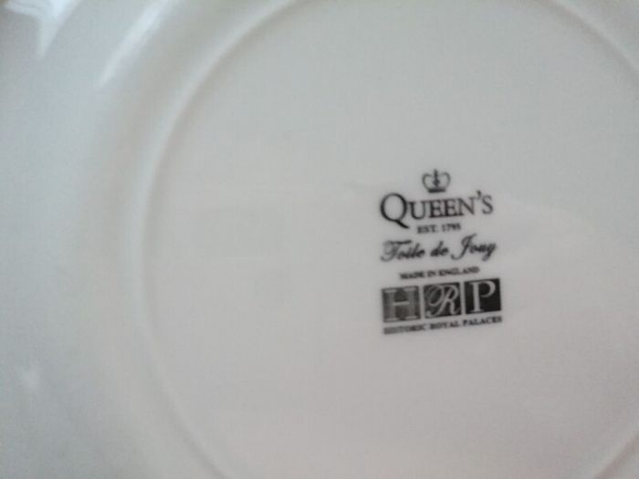 Toile de Jouy cake plate