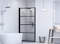 main image for ad Shower Door Tempered Glass 81x195 cm Black
